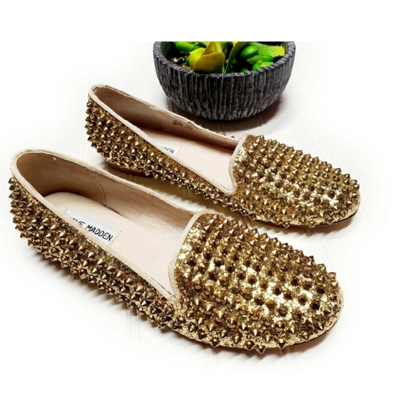 steve madden gold loafers
